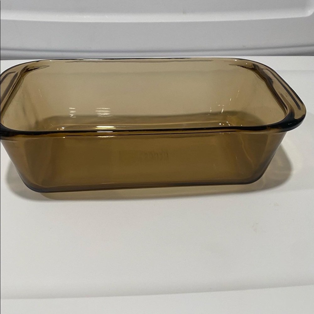 Pyrex amber glass loaf Pan